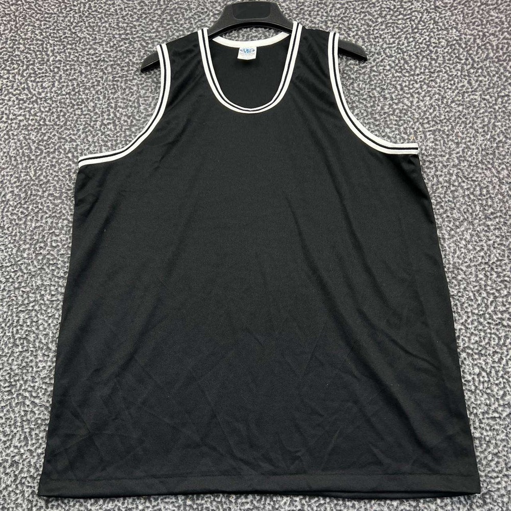 Venus Basketball Jersey Shirt Men 50-52 Black Blank Plain Sleeveless